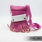 A105 - MORRAL EN CUERINA COLOR ROSADO