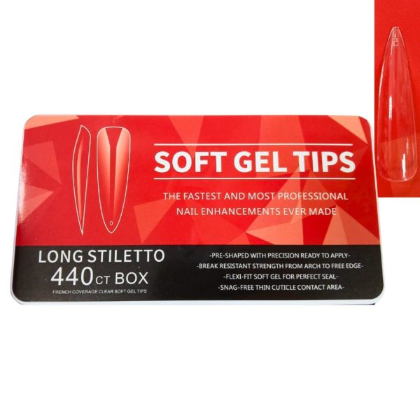 A3159 - TIPS SOFT GEL STILETTO, 440PCS